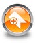 Bookmark icon glossy orange round button