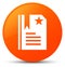 Bookmark icon orange round button