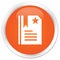 Bookmark icon premium orange round button