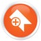 Bookmark icon premium orange round button