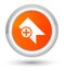 Bookmark icon prime orange round button