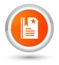 Bookmark icon prime orange round button