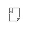 Bookmarked file document outline icon