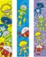 Bookmarks with robot cartoons