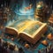 Books as creators a concept art illustration