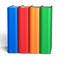 Books blank educational four textbook bookshelf colorful