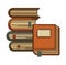 Books with bookmarks vector icon for poetry literature or bookstore and bookshop library design