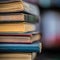 Books in a bookshelf, library