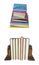 Books ends collage stacked isolated background