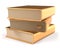 Books golden textbook stack three 3 blank yellow gold icon