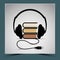 Books and headphones - to represent the composition