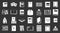 Books icon set grey vector