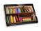 Books inside generic tablet PC. 3D illustration