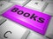 Books key for reading online to gain knowledge and literacy - 3d illustration