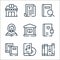 books line icons. linear set. quality vector line set such as book, audio book, book, diary, library, reader, text