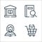 books line icons. linear set. quality vector line set such as shopping cart, reader, book