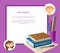 Books and Office, Educational Math Page Vector
