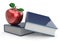 Books and red apple education learning school concept