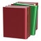 Books row blank red one selected choosing green leadership