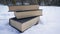Books in snow