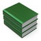 Books stack 3 three blank cover green knowledge icon