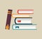 Books in a stack. Colorful books icon, vector illustration. Learn and study. Closed books. Education and knowledge