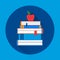 Books Stack Colorful Icon