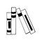 Books stand icon. sketch hand drawn doodle style. vector, minimalism, monochrome. learning, knowledge, story, reading, library