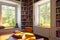 Books on the table close to a window add warm colors proper definition adequate lighting generated by ai