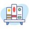 Bookshelf, bookshelves, books Modern concepts flat design, Premium quality vector illustration concept