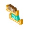 bookshelf furniture isometric icon vector illustration