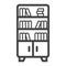 Bookshelf line icon, Furniture and interior