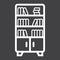 Bookshelf line icon, Furniture and interior