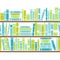 Bookshelf seamless vector pattern. Illustration