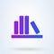 Bookshelf sign icon or logo. Books on the shelves concept. library bookshelf vector illustration