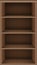 Bookshelf virtual library. Vector realistic wooden online media books background. Book store shelf template. Phone screen size.