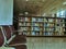 Bookshelves full of books in a library wuhan city