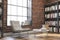 Bookshelves,Loft style interior,