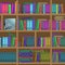 Bookshelves. Seamless texture.