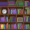 Bookshelves. Seamless texture. illustration.