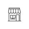 Bookshop building line icon