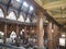 A bookshop inside the Gothic Wool Exchange in Bradford, Northern England