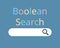 Boolean search in search process vector