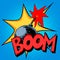 Boom bomb blast comic style