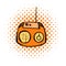 Boom box or radio cassette tape player comics icon