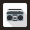 Boom box or radio cassette tape player icon
