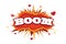 Boom Bubble Text. Isolated Vector Illustration