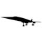 Boom Supersonic business jet. Silhouette