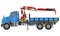 Boom Truck or Articulating Crane Truck vector illustration