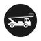 Boom Trucks icon. Black isolated